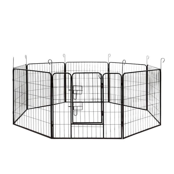 Peticare 32 x 32 in. Heavy Duty Pet Playpen Dog Kennel Pen Exercise Cage Fence - 8 Panel PE2519263 - main